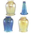 Art Glass and Aurene (Iridescent) Lamp Shades