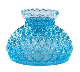7" Diamond Quilted Light Blue Glass Shade