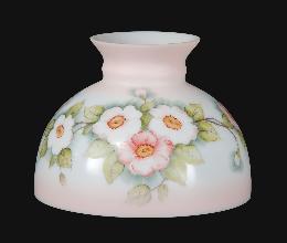 10" Opal Glass Student Shade, Apple Blossoms Scene