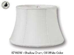 Off White Color, Shallow Drum Lamp Shades