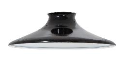 8" Dia., Saucer-Shape Metal Lamp Shade with 2-1/4" fitter and Black Enamel Finish