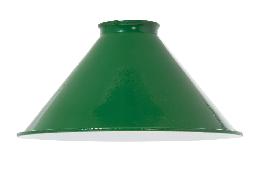 8" Dia., Cone-Shape Metal Lamp Shade with 2-1/4" fitter and Green Enamel Finish