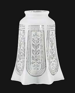 Long Etched Filigree Fixture Shade