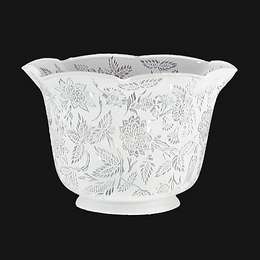 Victorian Floral Etched Gas Shade