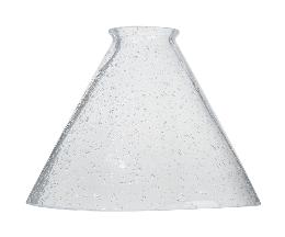 2-1/4" fitter, Seeded Clear Pendant Shade, 7-3/16" dia. x 5-3/8" height