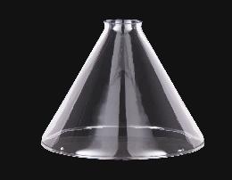 9" Clear Glass Deep Cone Shade, 2 1/4" fitter, 2nds