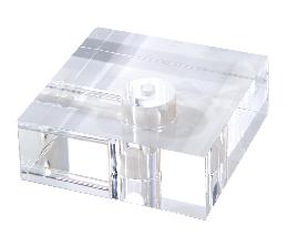 2" Thick, Clear Acrylic Lamp Bases - 3 Sizes