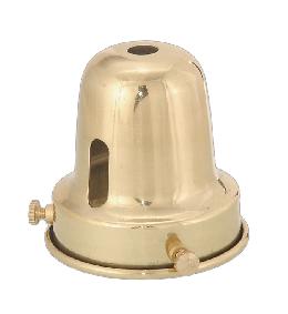 2 1/4" Fitter, Brass Bell-Type Shade Holder