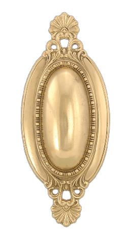 10 1/4" Ornate Oval, Brass Back Plate