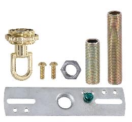 Screw Collar Ceiling Canopy Hardware Mounting Kit, Brass Plated