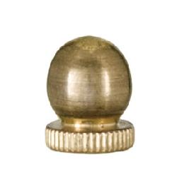 Small, Antique Brass Knob Finial, 1/4-27F