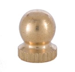 Unfinished Brass Small Knurled Knob Finial