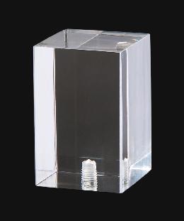 Clear Acrylic Rectangular Cube Lamp Finial, 2 1/8" ht.