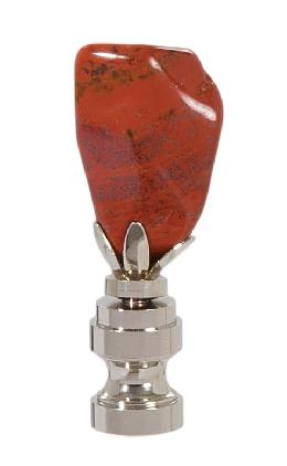 Red Jasper Stone Lamp Finial, 2 1/2" ht.