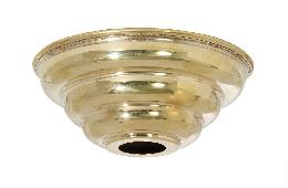 5" Diameter Unfinished Spun Brass Beehive Lamp Canopy 
