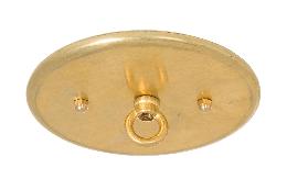 5-1/4" Dia. Flat Radial Edge Brass Canopy with Hardware Kit