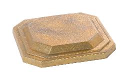 4-7/8" Wide Square Unfinished Die Cast Brass Back-plate or Canopy, No Center Hole