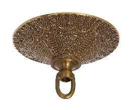 Vintage Style Antique Brass Finish Cast Brass Ceiling Lamp Canopy w/ Screw Collar Hardware Mounting Kit