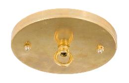 5-1/4" Diameter Unfinished Brass Ceiling Canopy Hardware Kit with Loop