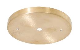 5-1/4" Diameter Satin Brass Canopy or Backplate, 1/8 IP