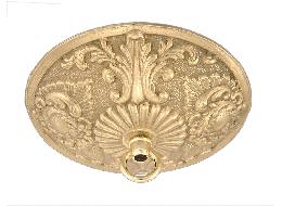 5-1/2 Inch Victorian Style Die Cast Brass Canopy with Hardware Kit, Choice of Finish
