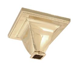 Brass Mission Style Canopy, Top slips 3/4" Sq. Tubing