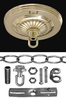 Solid Brass Canopy Kit, 5 1/4" dia.