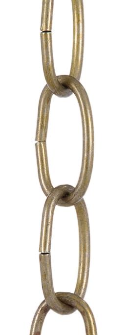 Antique Brass Finish 8 Gauge Oval Chain