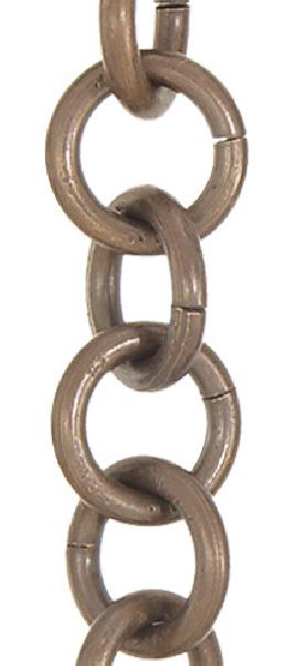 Arts & Crafts Style, Solid Brass Round Chain