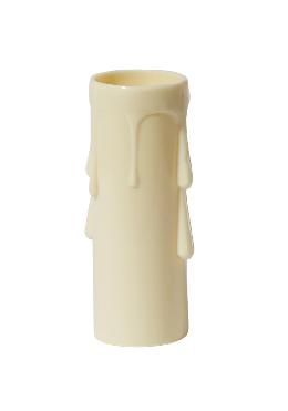 Ivory Color Plastic Candelabra Candle Cover, Choice of Length
