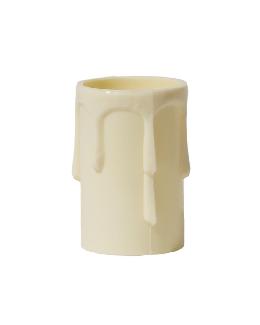 Medium Size Ivory Plastic Candle Covers, Choice of Height 