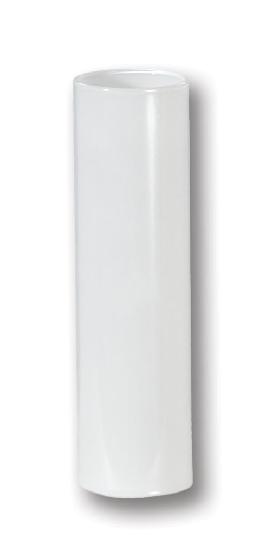 4" White Glass E14 Candle Cover - EURO Size