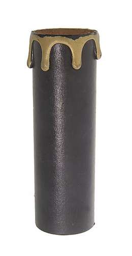 Standard Base, Plastic Candle Cover, Black/Gold