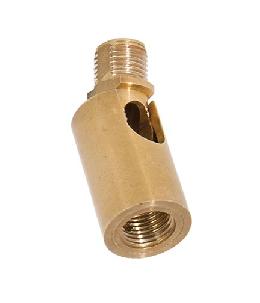 Unfinished Brass 90 Degree Small  Friction Lamp Swivel, 1/8F x 1/8M