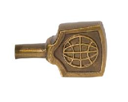 Solid Brass Industrial Style Flat Lamp Key, E-26, Antique Brass Finish