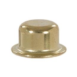 Knob Style Lamp Finial, Brass Plated, 1/2" ht.