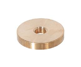 Unfinished Brass Large Smooth Edge Brass Nut, 1/8F