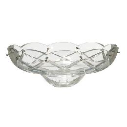 Crystal Dish with Crisscross Design