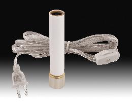 Candlestick Adaptor w/White Candle Cover