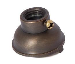 Heavy Turned Brass Lamp Socket Cap, Antique Bronze Finish, Convert 1/8IP socket to 1/4IP