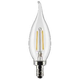 Clear, 25-Watt Equivalent LED Light Bulb, Candelabra Base CA10
