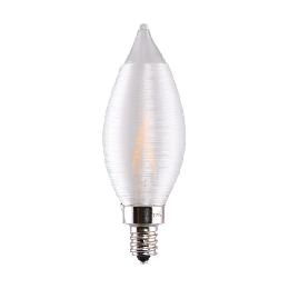 Satin Clear, 40-Watt Equivalent LED Spun-Glow Light Bulb, Candelabra Base CA11