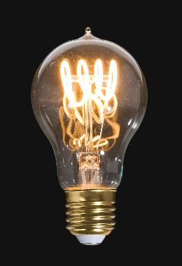 LED Vintage Style Light Bulb, A19, Medium Size (E26) w/Loop Filament