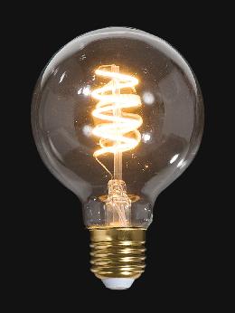 <b>LED</b> Vintage Style Light Bulb, G25, Medium Size (E26) w/Spiral Filament
