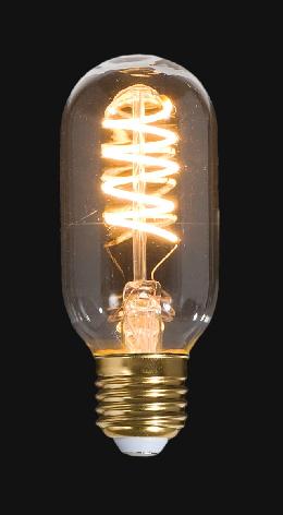 <b>LED</b> Vintage Style Light Bulb, ST14, Medium Size (E26) w/Spiral Filament