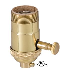 Edison Size Full Dimmer Socket in Brass With UNO Thread