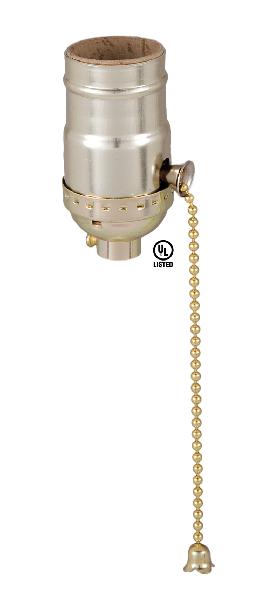 Pull Chain Socket Brass Plated