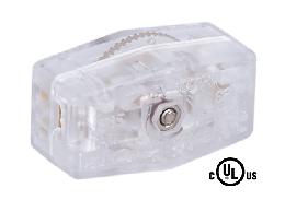 Clear Silver Inline Rotary Switch