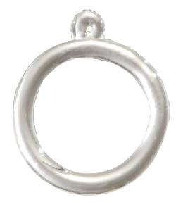 1 5/8" Clear Crystal Ring w/Pin Hole