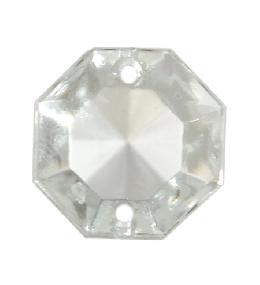 Clear Crystal Octagonal Jewel